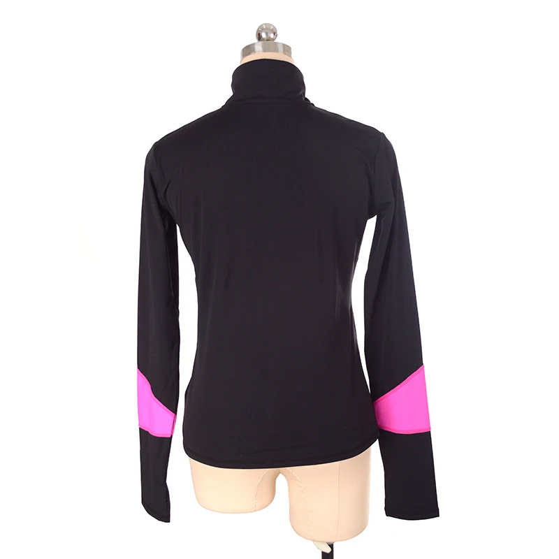 Women's Figure Skating Competition Training Shirt Adult Rhythmic Gymnastics Patinaje Color Half Zip Dance