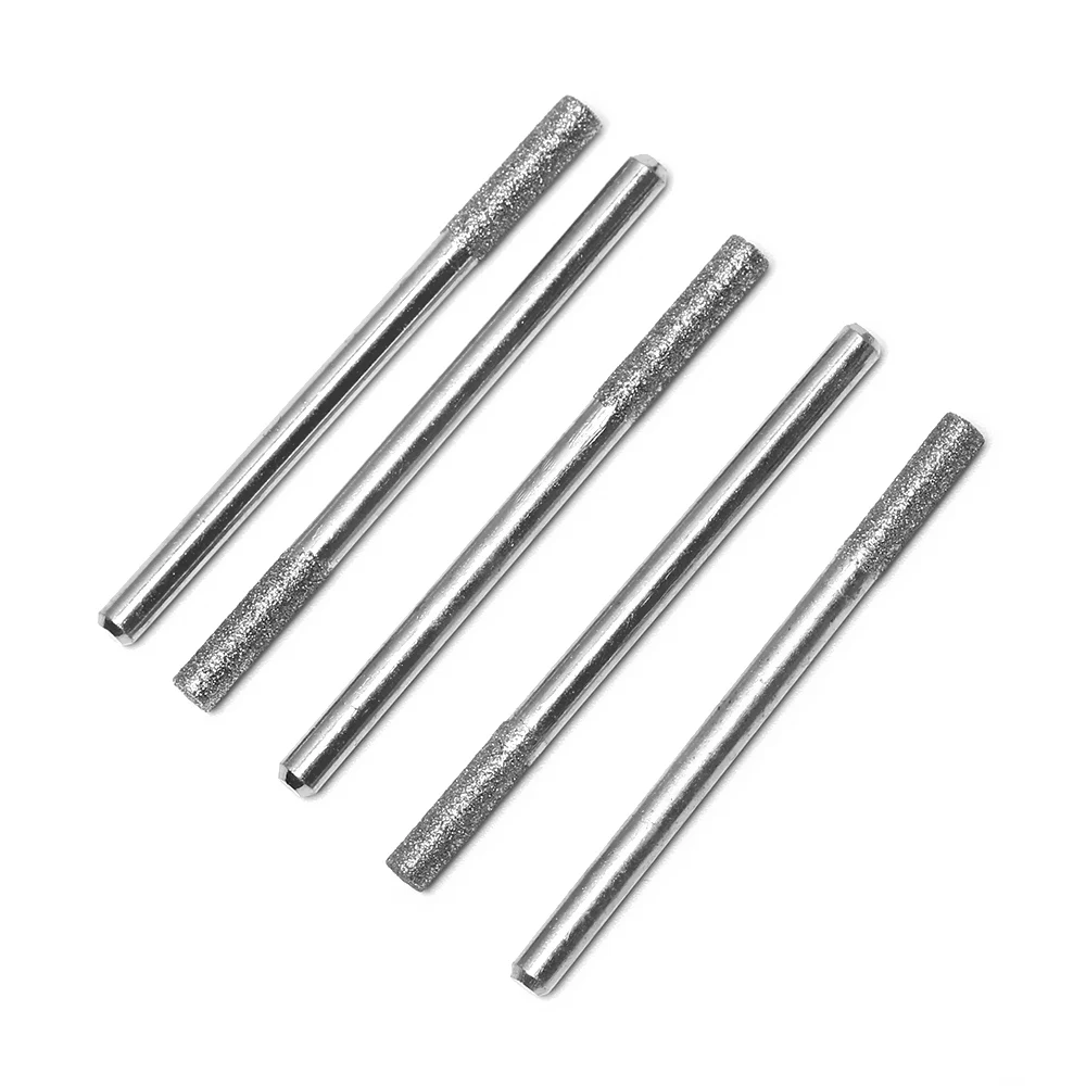 

5Pcs 5/32" 1453 Craftsman Diamond Grinding Rod Mill Rotary Tool Diamond Chainsaw Sharpener Burr Stone Round File