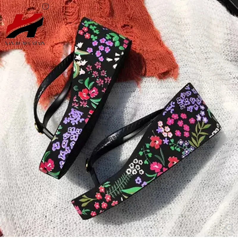 

2017 New Ultra High Heels Beach Slippers Summer Style Wedge Platform Sandals for Women Huarache Flip Flops Woman Shoes
