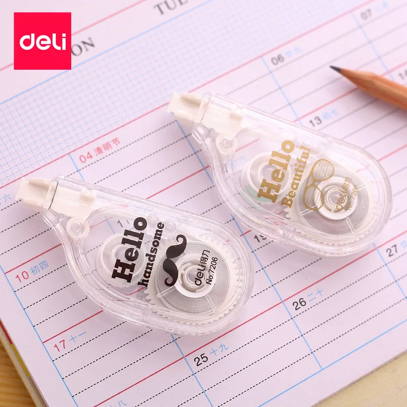 

12 Pcs Transparent Body Correction Tape Corretivo Escolar Fita The Good Man 5mmx6m Concealer School Tape Deli 7206