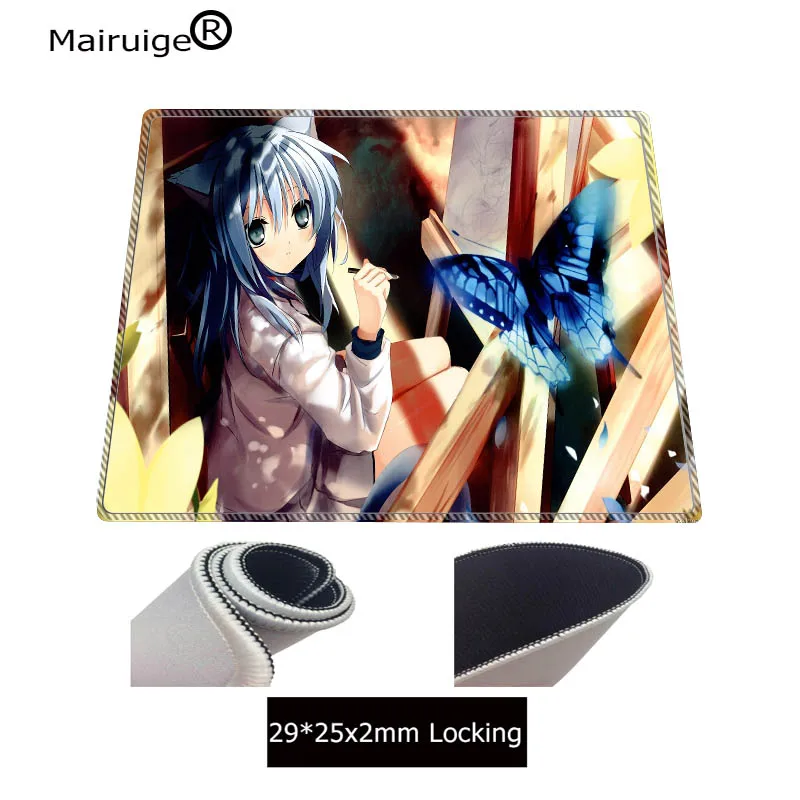 Mairuige Japan Anime Girl Big Gaming Mouse Pad Lock Edge Desk Keyboard Mouse Mat Rug Large Game Mou