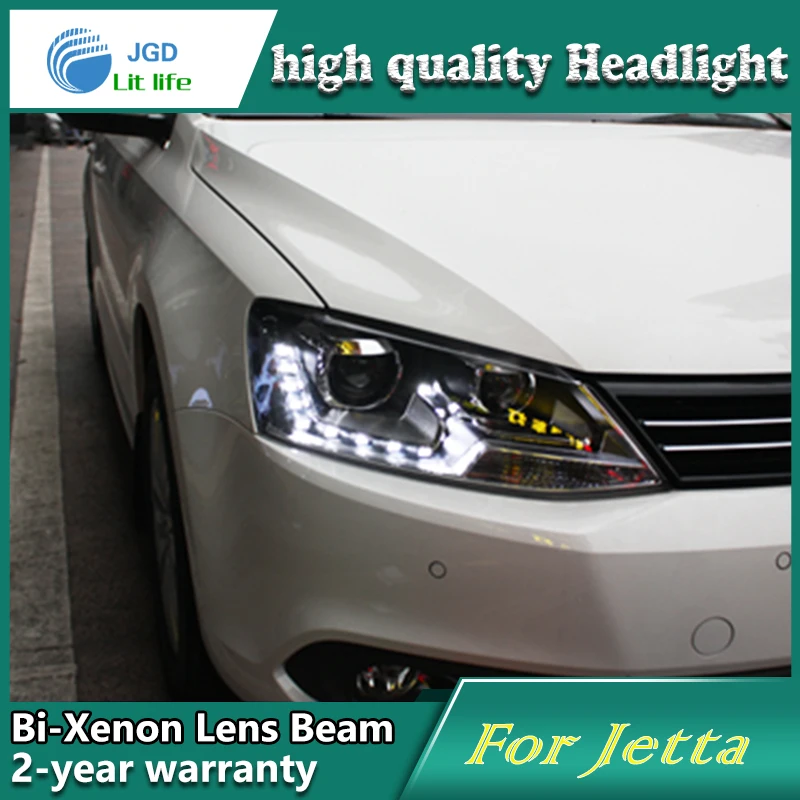 high quality Car Styling Head Lamp case for VW Jetta 2012-2014 LED Headlight DRL Daytime Running Light Bi-Xenon HID Accessories