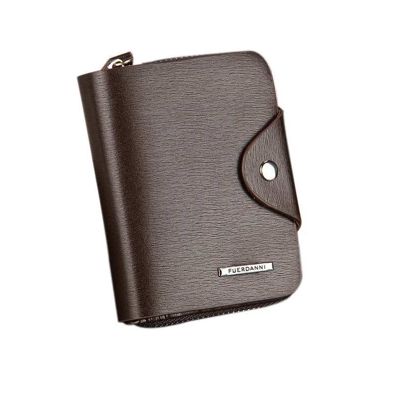 

Mens portefeuille homme Leather ID Card Holder Billfold Zip Purse Wallet Handbag Clutch porta tarjetas5.255