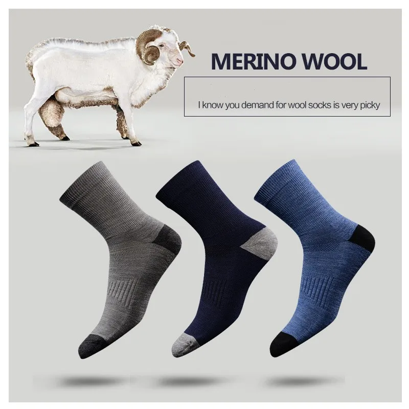 

Man and Woman Merino Wool socks Winter Warm thickening socks Best quality 3 pairs one lot wool from Australia