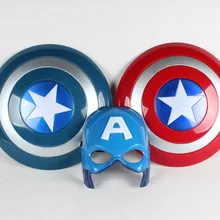 32CM New Captain America Figure Toys luminous Upset Shield Mask Cape Avengers Anime Show Props Children