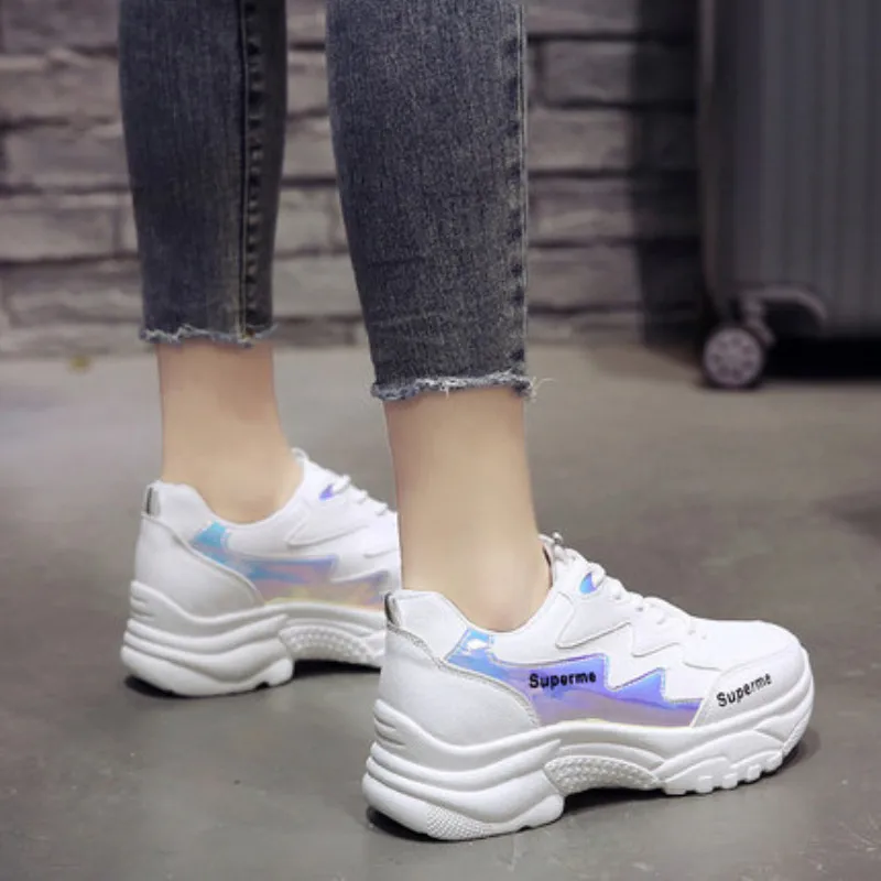 

Women Shoes 2019 Spring New Women Casual Shoes Female Platform Fashion Sneakers Woman Lace Up Soft High Leisure Footwears