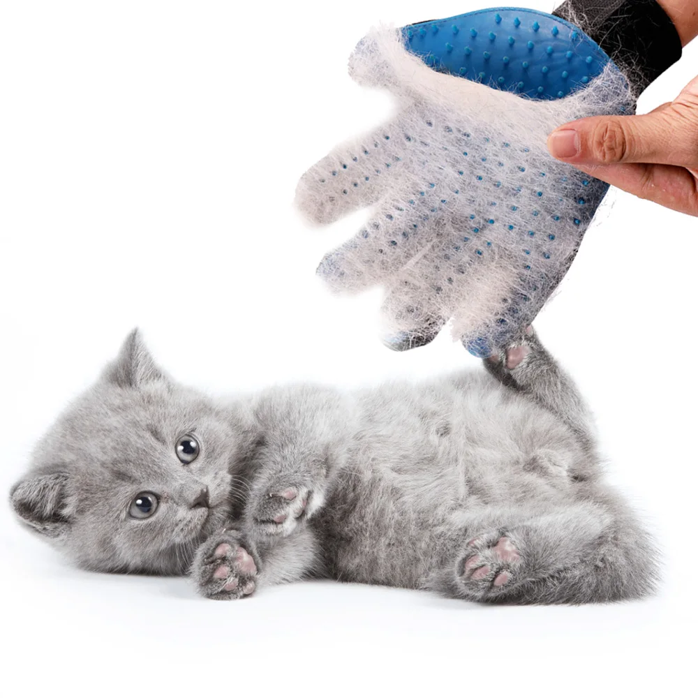 

Silicone Pet Grooming Glove For Cats hair Brush Comb Cleaning Deshedding Pets Products for Cat Removal Hairbrush Animals Massa