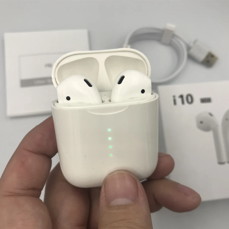 

newest i10 TWS earphones for Phone Wireless Bluetooth Touch Earphone Earbuds with Charging Box Mic for Samsung Android Xiaomi