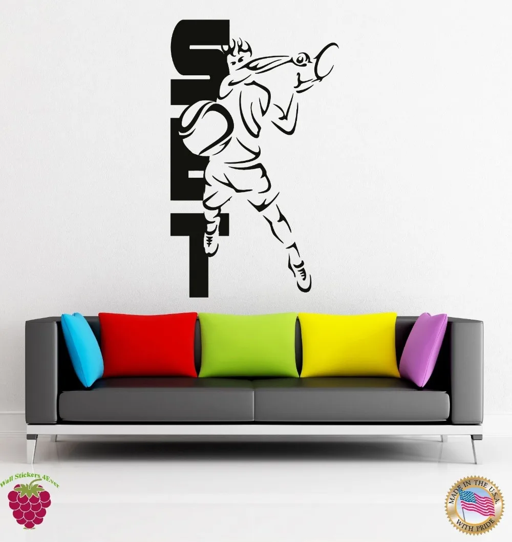 

Wall Stickers Sport Tennis Set Bedroom Living Swimming pool Room Decor Stickers