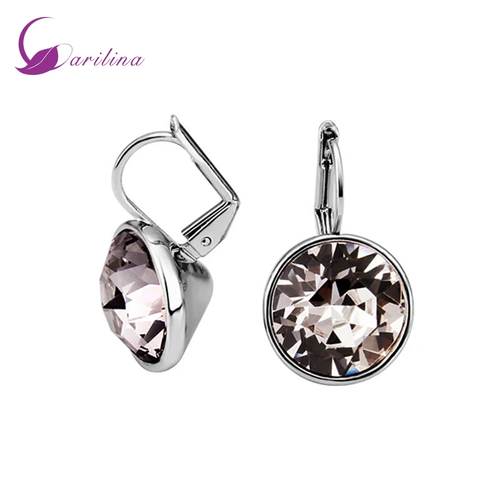 Серьги клипсы женские с фианитами серебристые E2021|clip earrings|fashion clip earringsclip jewelry |