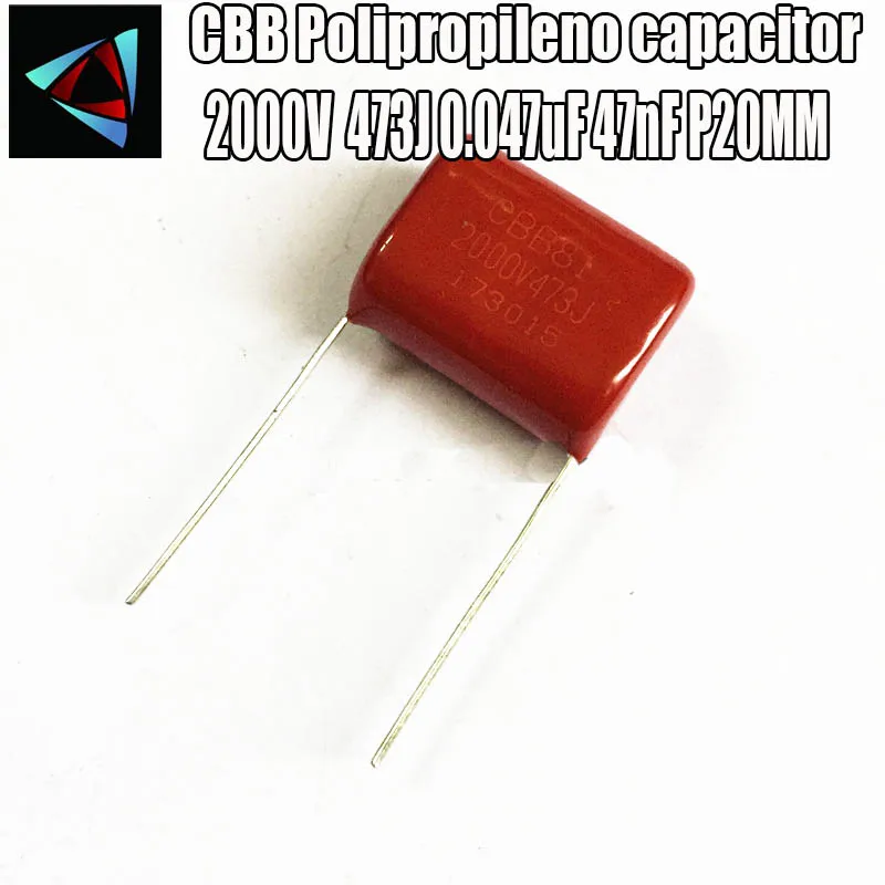

4PCS 2000V 473J 0.047uF 47nF P20 Polypropylene film capacitor pitch 20mm