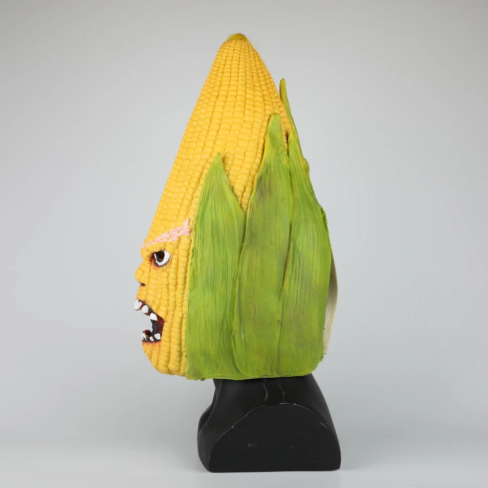 Angry Corn Mask Cosplay Funny Horror Vegetable Maize Mask Halloween Costume Prop Party Dressed Dropshipping (5)