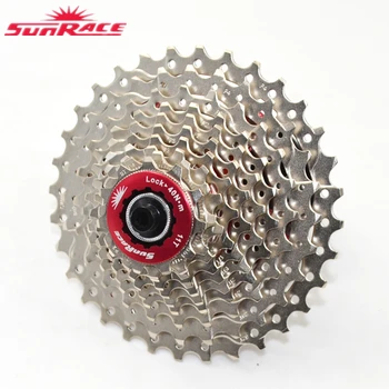

Sunrace CSRX0 road bike bicycle freewheel 10-speed cycling bike Cassette freewheel 11-32T 11-34T silver bicycle flywheel