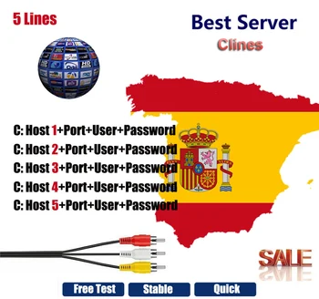 

Spain 7 lines Cccams lines for 1 year spain used for freesat v7 DVB-S2 CCcam Cline satellite receiver europe channels