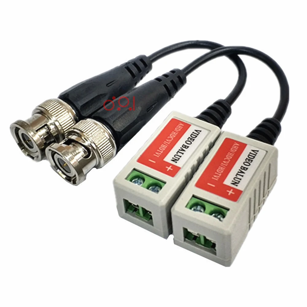 2 Pcs (1 pairs)CCTV Camera Passive Video Balun BNC Connector Coaxial Cable Adapter 2 Pcs (1 pairs)CCTV Camera Passive Video Balun BNC Connector Coaxial Cable Adapter