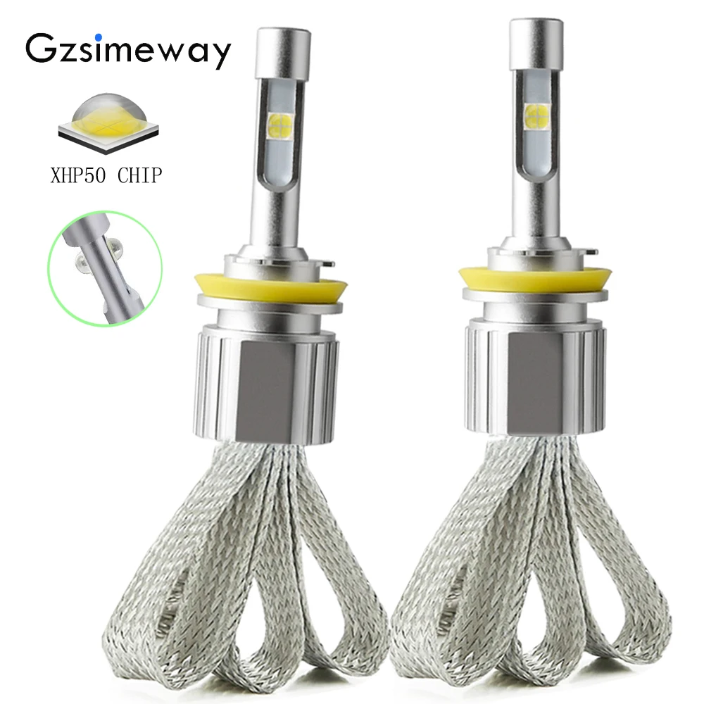 

2X car light H4 LED H7 H11 4300K 6000K H8 H1 880 H3 9005 9006 9012 D2S D2H Headlight Bulb Auto Fog Light 12000LM LED 12V-24V