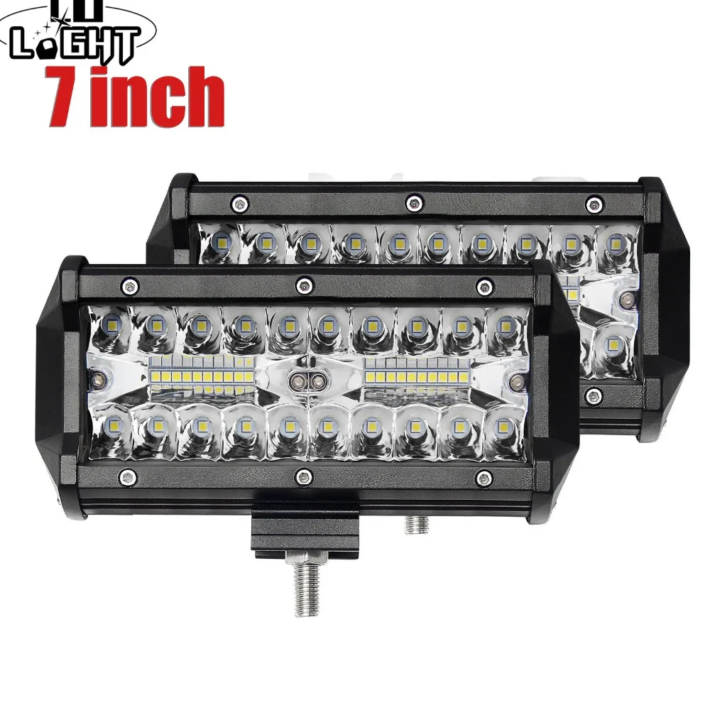 

CO LIGHT LED Work Light 7inch 120W Led Bar 12V 3-Row Combo Beam Offroad Light Bar Auto Driving Lamp for ATV Boat Jeep SUV Trucks