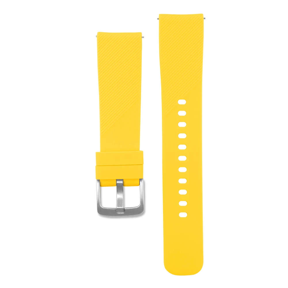 Спортивные часы для Xiaomi Huami Amazfit Bip/huawei Watch 2/samsung gear S2 ремешок силиконовый ремень умный Браслет - Цвет: yellow