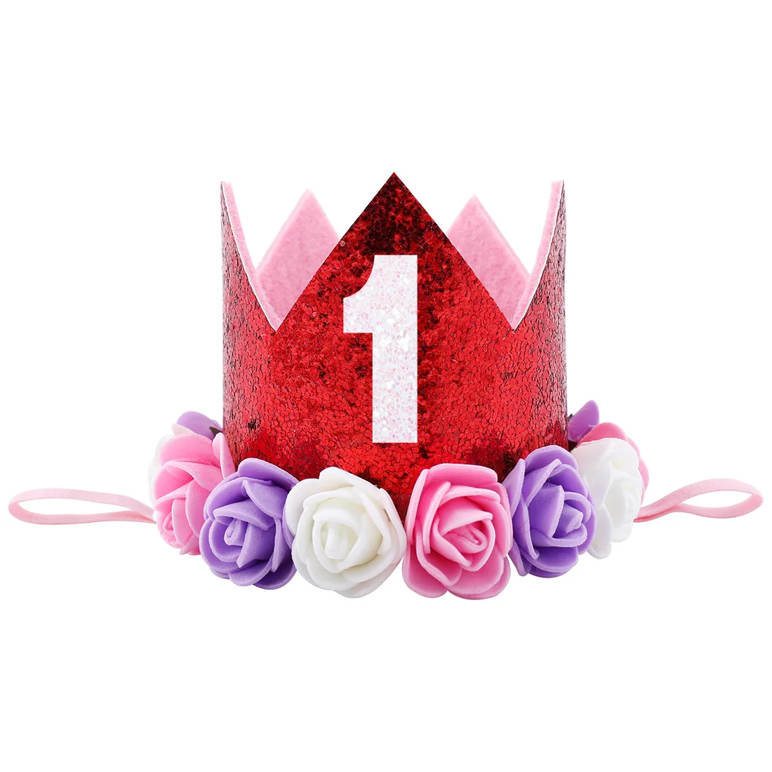 Счастливые первые шляпы для вечеринки по случаю Дня рождения декоративная крышка один день рождения шляпа Принцесса Корона 1-й 2-й 3-й год номер детские аксессуары для волос