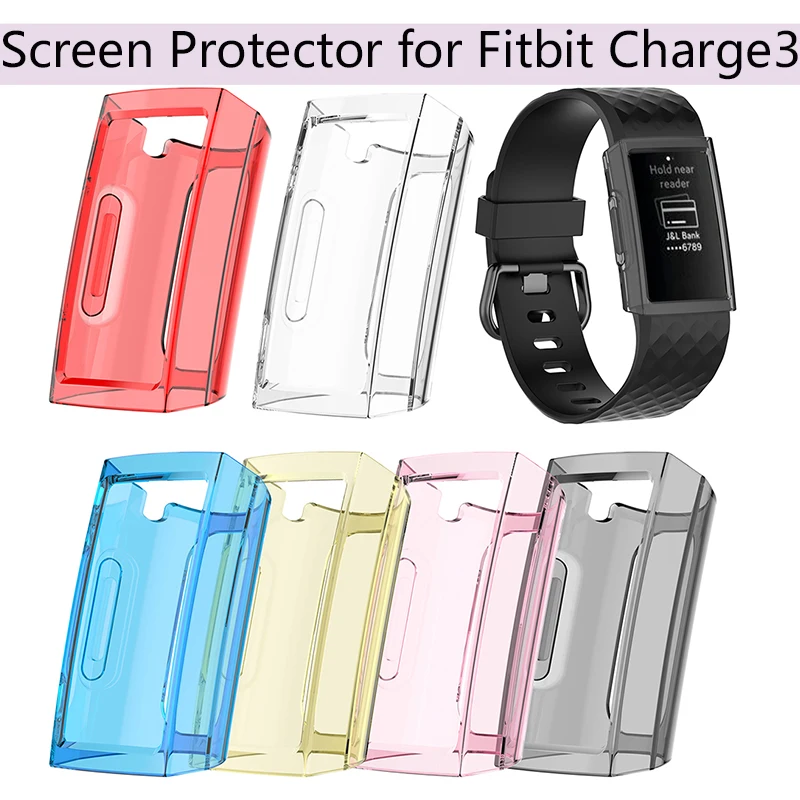 Чехол для часов цветной защитный чехол из ТПУ Fitbit Charge 3 Band Смарт-часы защита