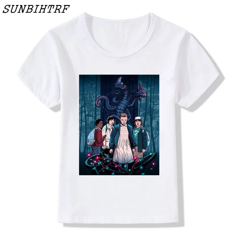 

Children Fashion Funny Stranger Things Demogorgon Design T-Shirt Kids Baby Hipster Cool Cute Clothes Boys Girls Summer Tops Tees