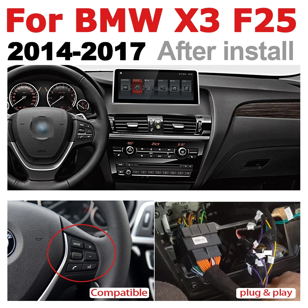Cheap Car Android Radio GPS Multimedia player For BMW X3 F25 2014~2017 NBT stereo HD Screen Navigation Navi Media 3