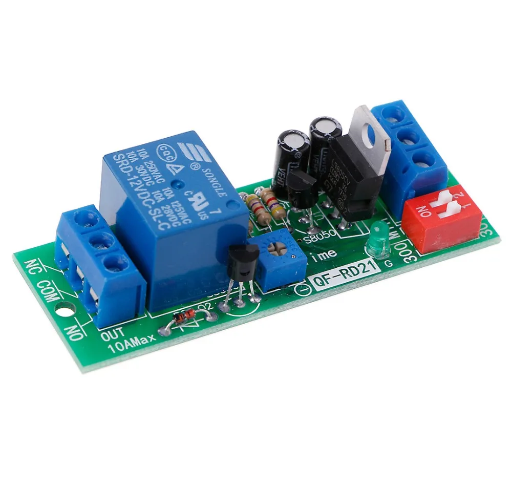 

DC12V Adjustable Signal Trigger Timer Relay High Level Time Delay Turn Off Relay