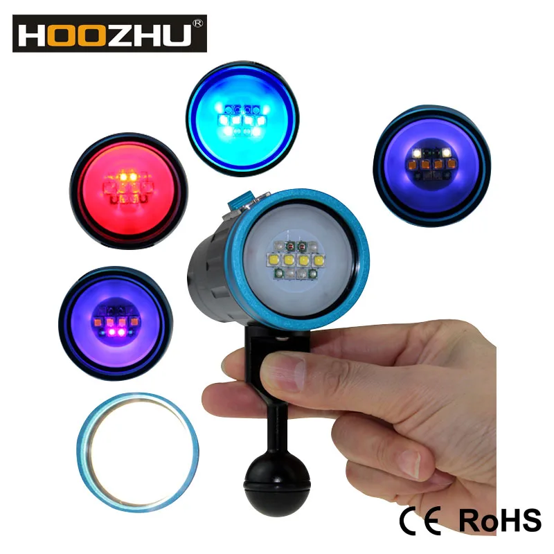 

Free Shipping Hot Selling Five colors of Light Rechargeable Diving Video Light waterproof 120m Dive video Light V13