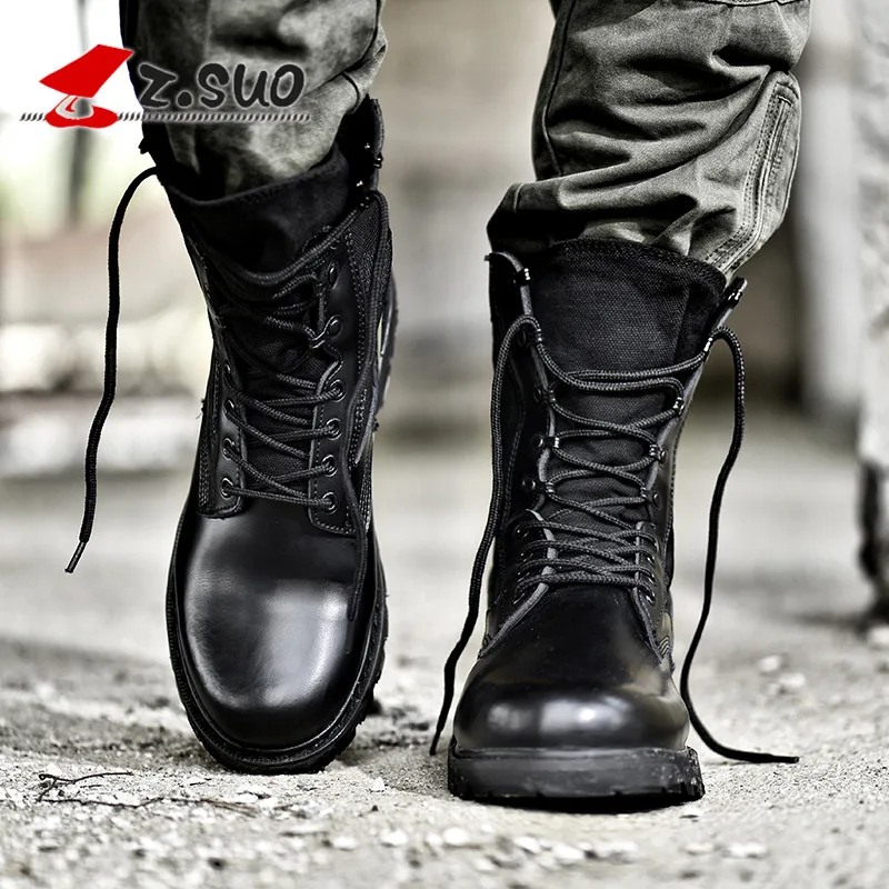 Couro Men Suo Militares Inverno With Lona Marca Outono black Pelúcia Da Genuíno Motocicleta H Size Black Plush Do Homem Botas Preta Dos 988 Homens Plus Com Z 46 ZxSfqdaZ