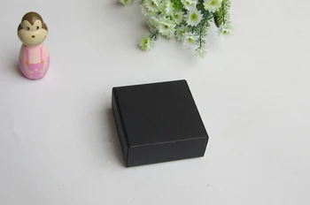 

9*9*3cm Retail Black Gift Package Boxes Craft Gift Handmade Soap Packaging Kraft Paper Boxes 200pcs/lot Free Shipping