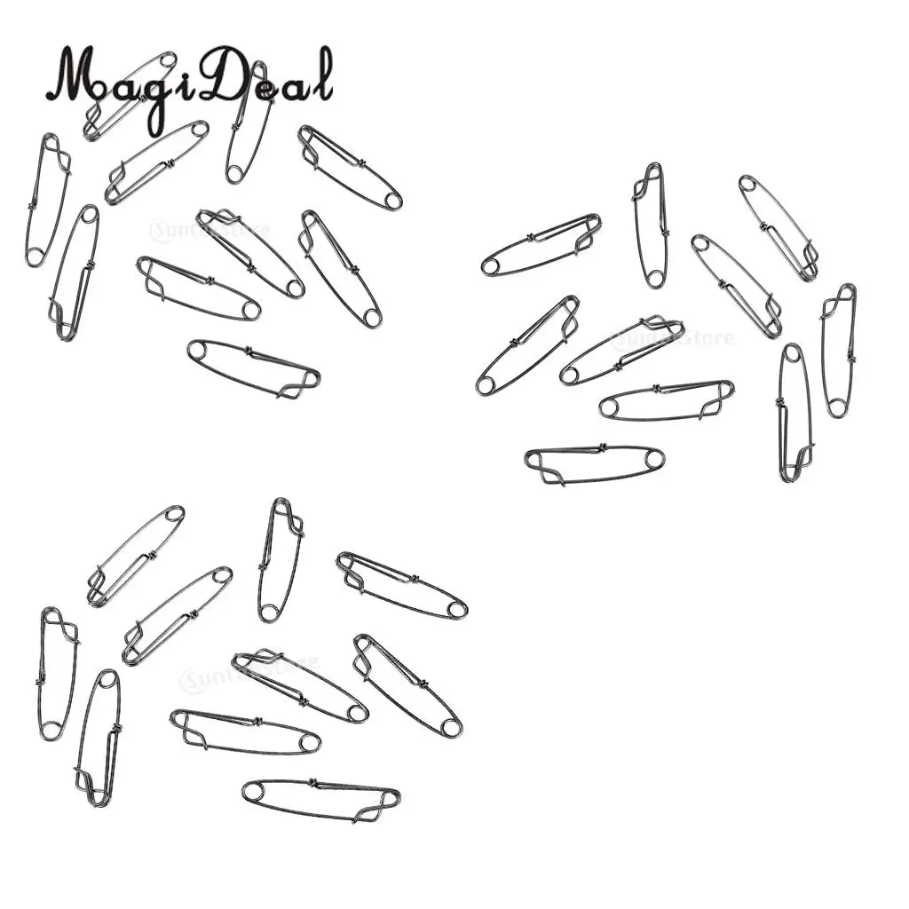 MagiDeal 30x Stainless Steel Long Line Longline Clip for Fishing Snapper Tool 60mm for for long line fishing sharking crabbing