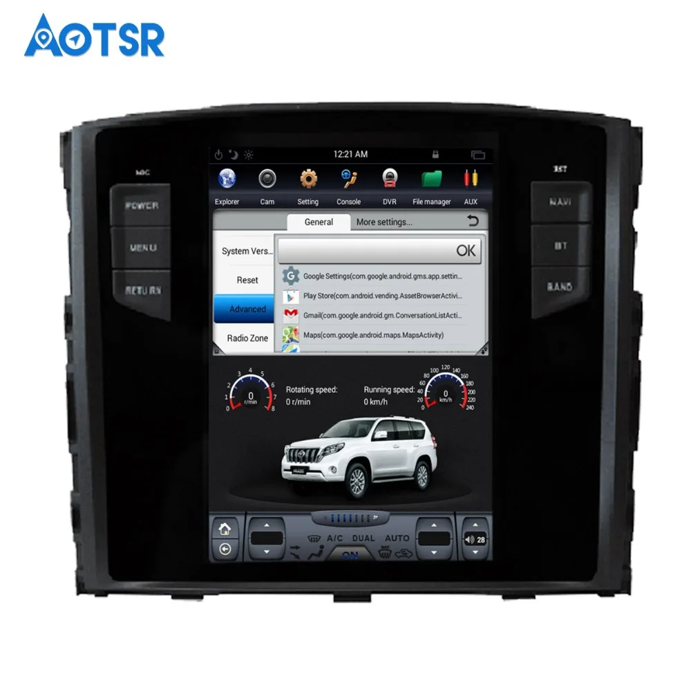 Cheap Android 7.1 Tesla style Car No DVD Player GPS Navigation For MITSUBISHI PAJERO V97 V93 Shogun Montero 2006+ headunit multimedia 2