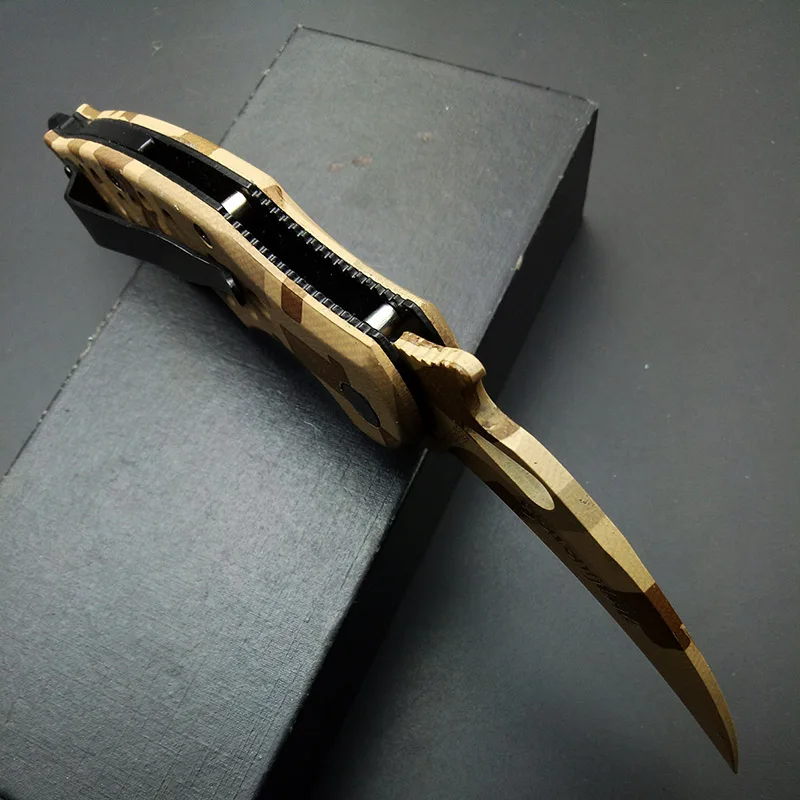 Karambits тактический нож OEM EDC коготь коррозии узор 440C Лезвие пустыня ручка карманный нож s инструмент выживания Открытый подарок