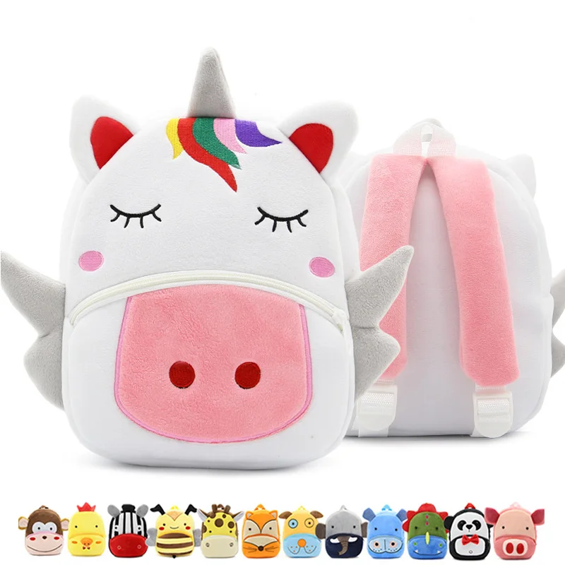 

Cute Unicorn Baby Backpack Plush School Bag Rucksack Children's Gifts Kindergarten Cartoon Animal Boy Girl Student Bag Mochila