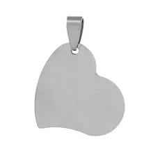 LASPERAL 5 шт сердце из нержавеющей стали подвески с шармами, ожерелья и подвески пустые штамповочные бирки для изготовления ювелирных изделий 3,9x3,6 см