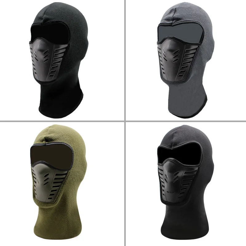 Winter Warm Motorcycle Windproof Face Mask Motocross Face masked Cs Mask Outdoor Sport Warm Bicycle Thermal Fleece Balaclavas 