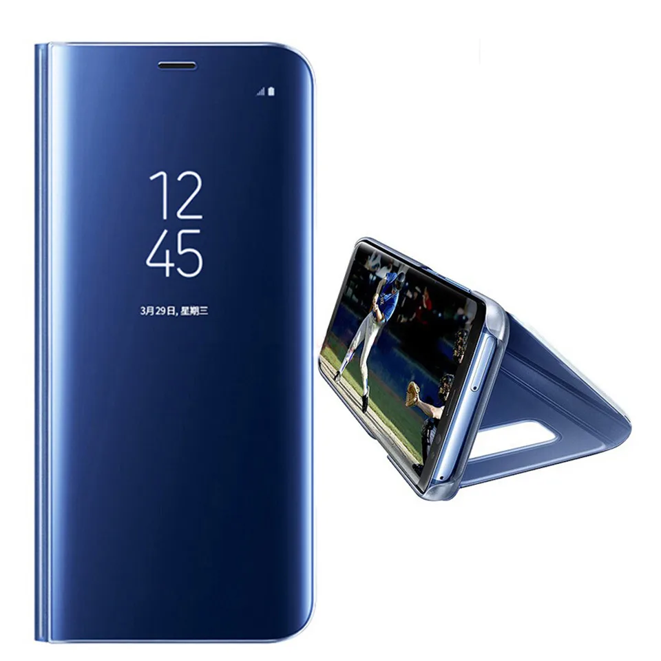 

Clear Mirror Smart Case For Samsung Galaxy Note 9 8 S9 S8 S7 S6 edge Plus A8 A7 A6 A5 A3 2017 2018 A9 Star lite Flip Stand Case