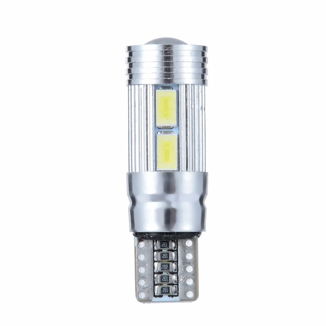 2pcs T10 10SMD W5W 5630 10LED 220LM 6500K Canbus No Error Car Side Wedge Width Light Bulb Interior light Dome light Map light