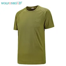 WOLFONROAD мужские футболки быстросохнущие походные футболки размера плюс летние спортивные топы мужские армейские рубашки L-JPFL-001