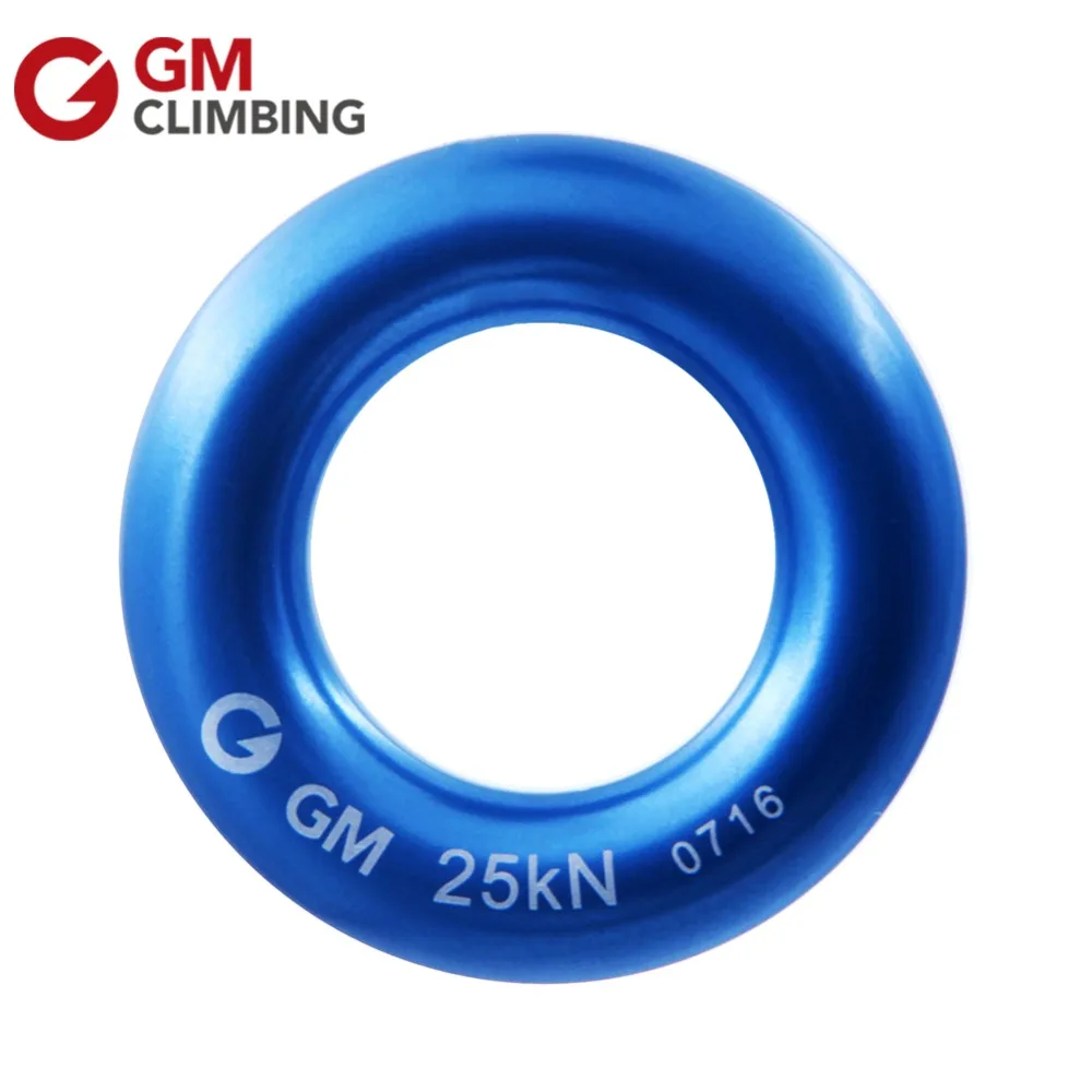 GM Climbing Ring Rappelling Equipment Descender Ring 25kN Aluminum Rock
