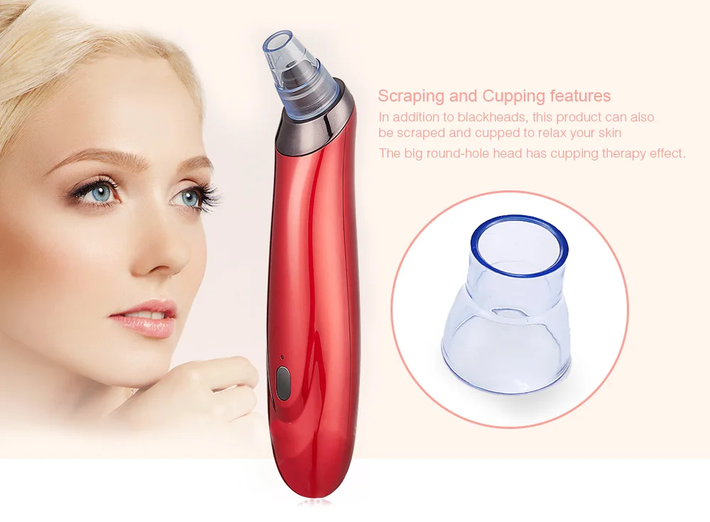 Electric Face Cleansing Instrument Facial Skin Care Machine Blackhead Vacuum Suction Tool for Acne