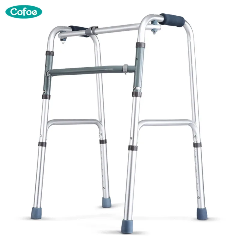 

Cofoe Folding Walker Mobility Lightweight Folding Aluminum Rollator Walker With Wheels For Ederly