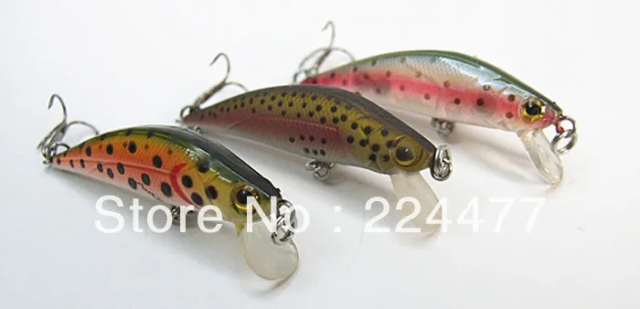 

5cm/3g Floating TypeMinnow Bait Fishing Lures Artificial Bait Diving 0-0.5m With China Hook Plastic Lip