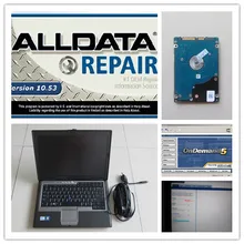 car and truck diagnostic software with laptop alldata 10.53 and mitchell on demand 2in1 hdd 1tb installed ready to use
