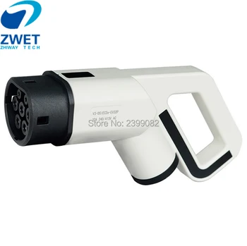 

ZWET EVSE 32A IEC 62196-2 EVSE Cable Female Plug 3 phase For Electric Vehicle Charging car end plug iec 62196-2