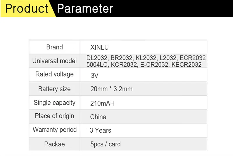 XINLU 10 шт./лот 10 CR2032 DL2032 CR 2032 KCR2032 5004LC ECR2032 3V литиевая батарея таблеточного типа для сотового батарея монетного типа для часов батареи для игрушек