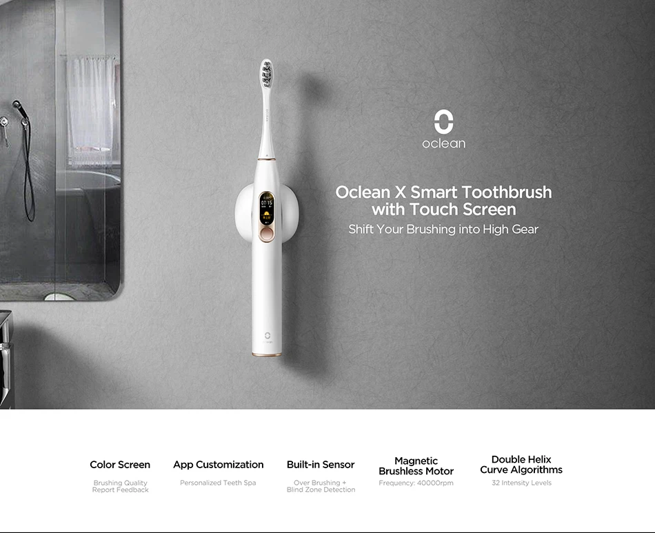 Xiaomi mijia Oclean X sonic электрическая зубная щетка для женщин и мужчин водонепроницаемая ультра звуковая Автоматическая быстрая зарядка Мягкая зубная щетка