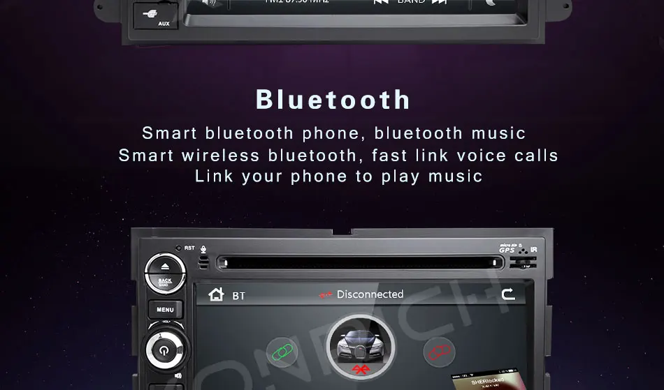 Cheap 2 Din Car DVD GPS Navigation for Ford F150 F250 F350 F450 Mustang Fusion Explorer Edge Escape Mercury 2005 2007 MultimediaScreen 1