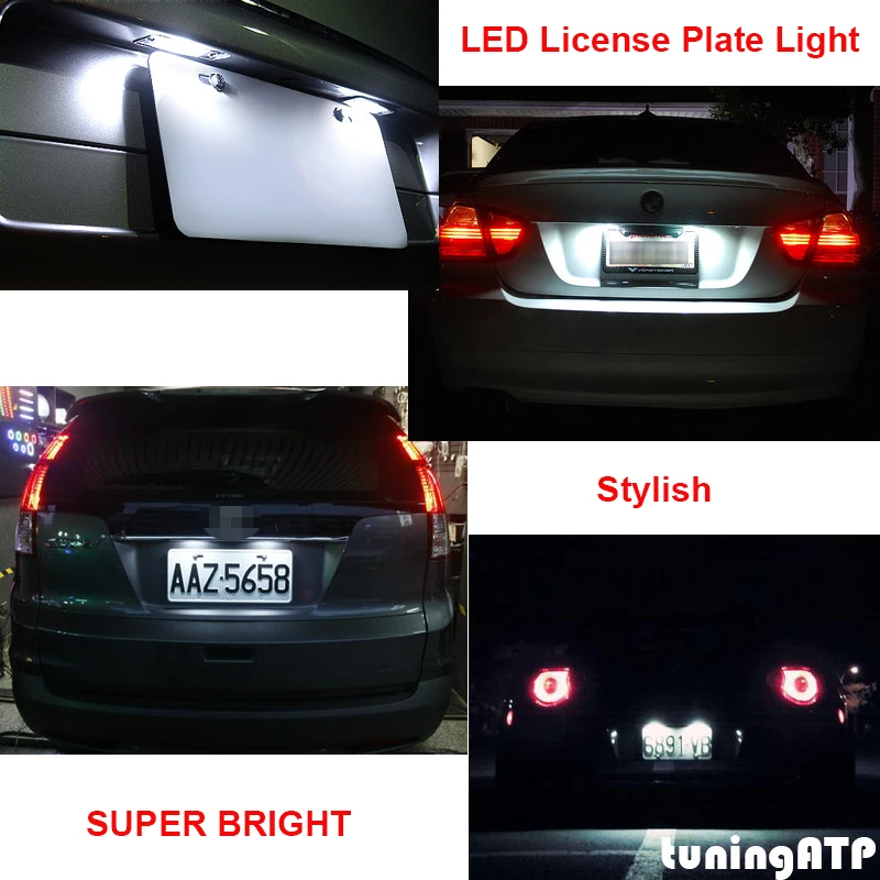 bright number plate lights