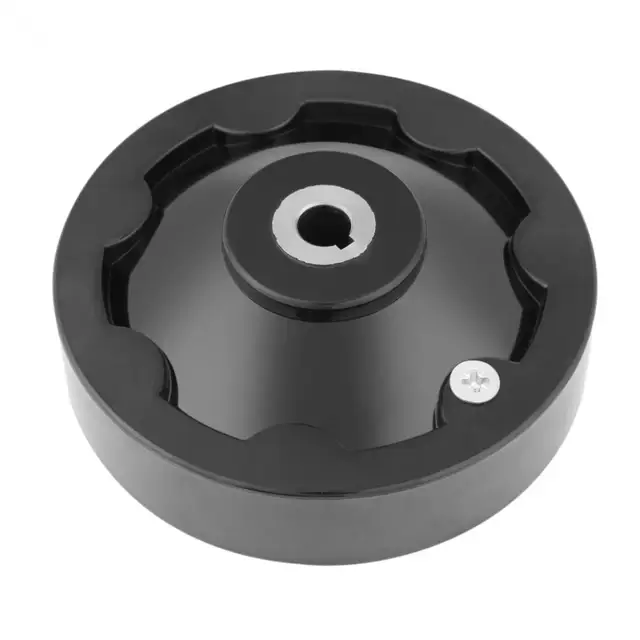 1Pcs Revolving Handle Hand Wheel Lathe Milling Machine Inside Ripple Hand Wheel W/ Revolving Handle Grip Plastic 12 x 125mm